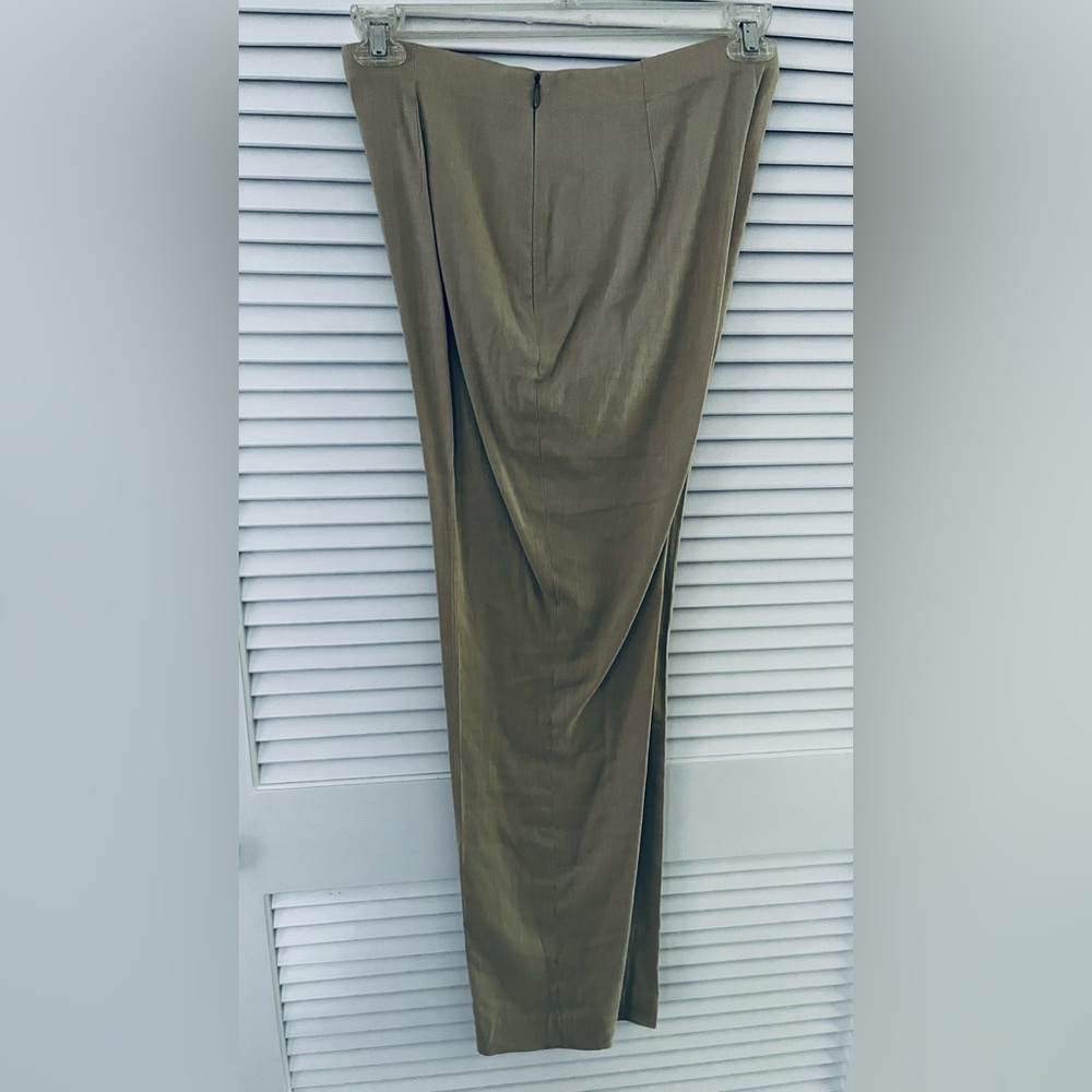 Linen blend stretch pants